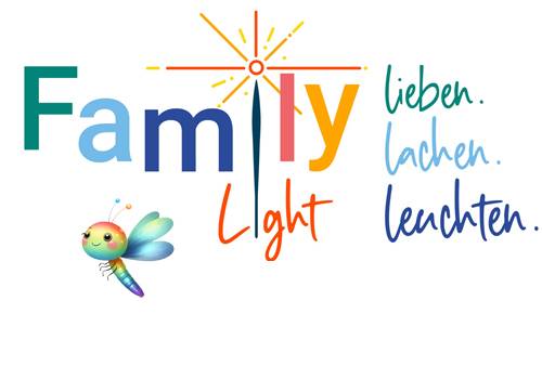 Logo von FamilyLigth mit Glühwürmchen
